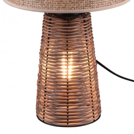 Tischlampe aus Stroh