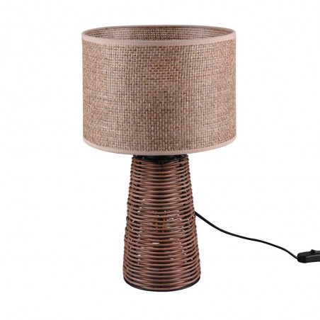 Tischlampe aus Stroh