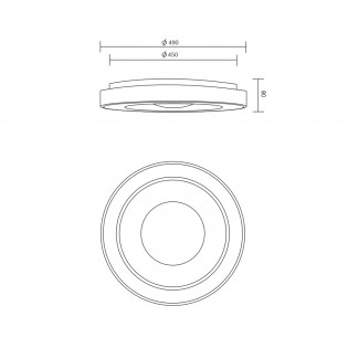 Arco Dimmbare LED-Deckenleuchte (22W)