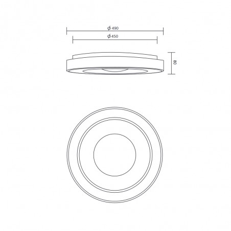 Arco Dimmbare LED-Deckenleuchte (22W)