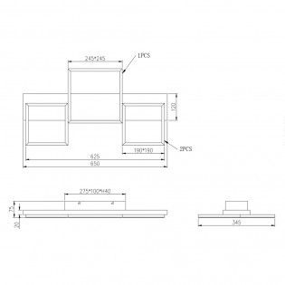 LED Ceiling Flush Light Harper Dimmable (30W)