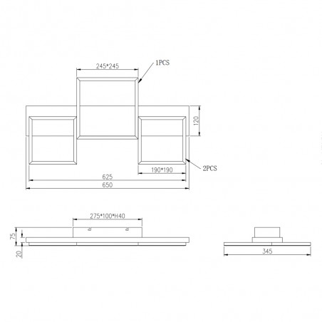Harper Dimmbare LED-Deckenleuchte (30W)