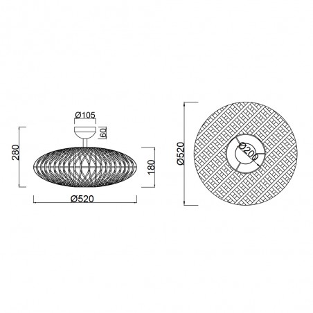 Ceiling Flush Light Hedda