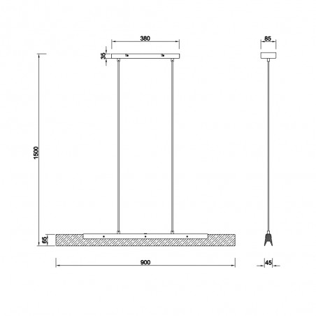 LED Pendant Lamp Kerala Dimmable (25W)