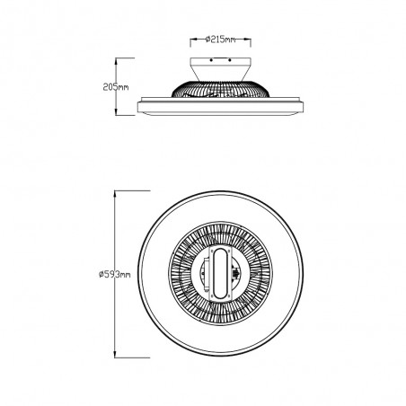 LED Ceiling Flush Fan Halmstad (39.6W)