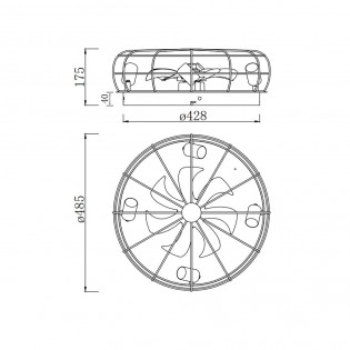 Ceiling Fan with light Trondheim