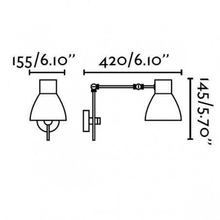 Wall light industrial Celia