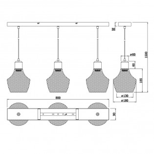 Ceiling Track Lamp Valeria (3 lights)