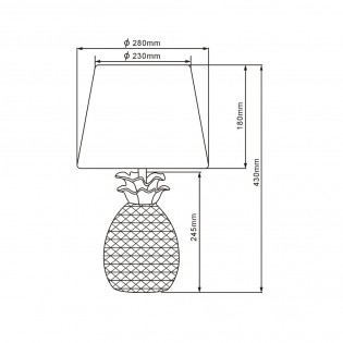 Ananas-Tischlampe