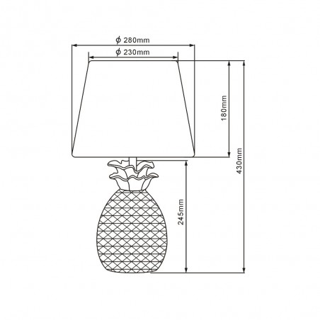 Ananas-Tischlampe