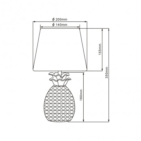 Ananas-Tischlampe