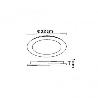 Pack 2 LED-Downlights rund extra flach 18W-6000ºK (weiß)