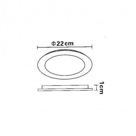 Pack 2 LED-Downlights rund extra flach 18W-6000ºK (weiß)