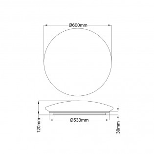 Lunar Dimmbare LED-Deckenleuchte (40W)