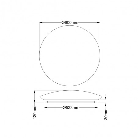 Lunar Dimmbare LED-Deckenleuchte (40W)