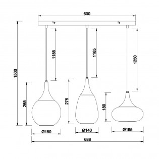 Pendant Lamp Lumina (3 lights)
