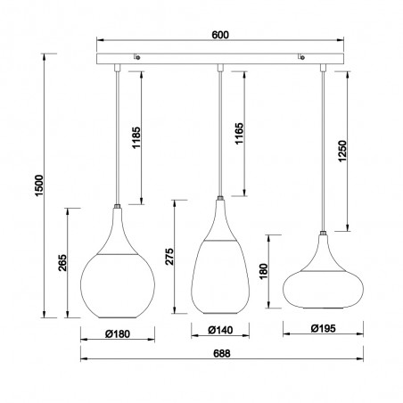 Pendant Lamp Lumina (3 lights)