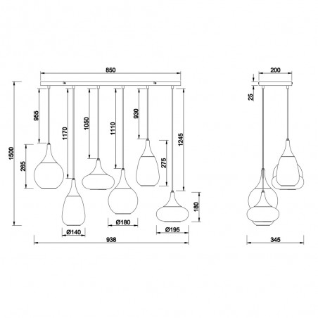 Pendant Lamp Lumina (6 lights)