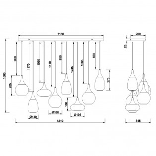 Pendant Lamp Lumina (8 lights)