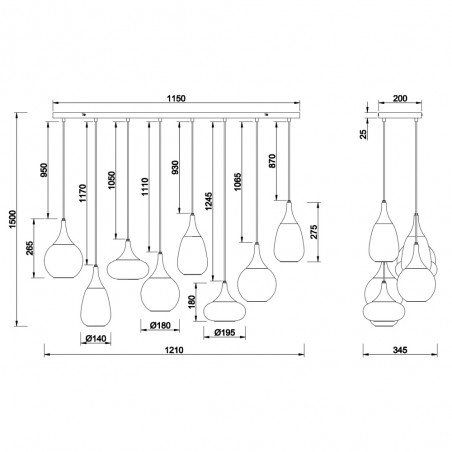 Pendant Lamp Lumina (8 lights)