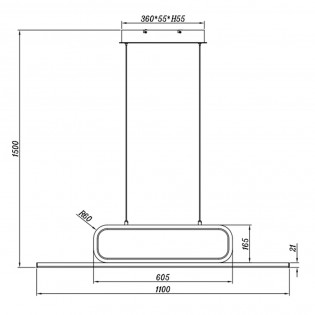 Pendant lamp Led Aick (38W)