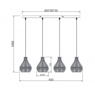 Ceiling Pendant Lamp Sprout (4 lights)