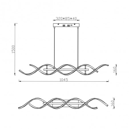 LED Pendant Lamp Sequence Dimmable (45W)