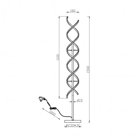 Sequence Dimmbare LED-Stehleuchte (32W)