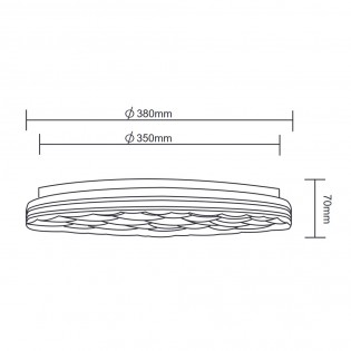 LED Ceiling Flush Light Tiger RGB (22W)