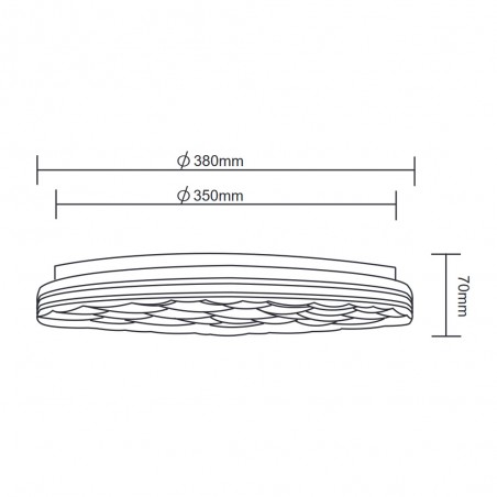 LED Ceiling Flush Light Tiger RGB (22W)