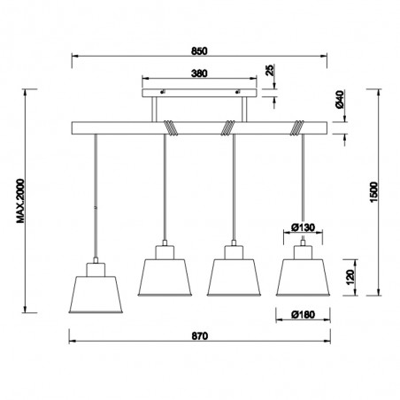 Pendant lamp Harris