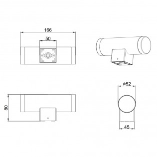 LED-Wandleuchte für Bäder Ray (2x4W)