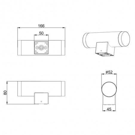 LED-Wandleuchte für Bäder Ray (2x4W)