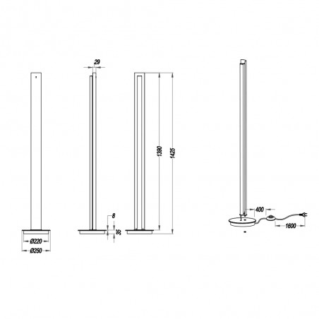 Texel LED-Stehleuchte (15W)