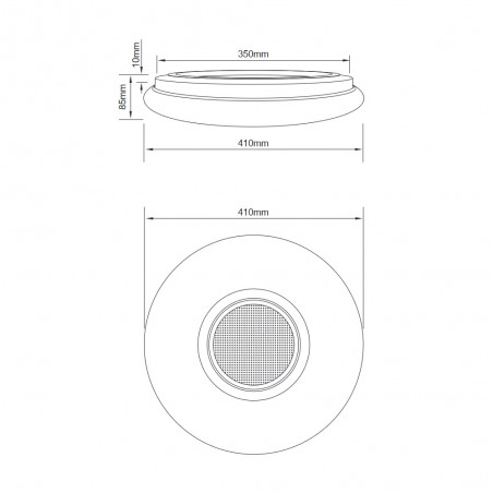 Musica RGB LED-Deckenleuchte mit Lautsprecher (15,5 W)