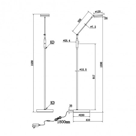 Franklin Dimmbare LED Stehleuchte (6,5W)
