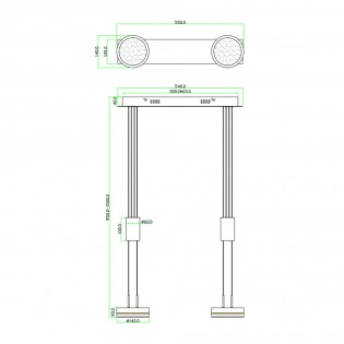 Franklin Dimmbare LED-Deckenleiste (2x9W)