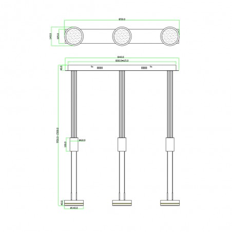 Franklin Dimmbare LED-Deckenleiste (3x9W)