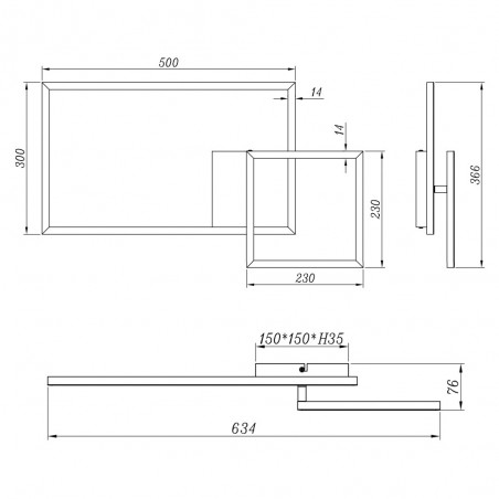 Flush Light Led Padella II (25W)