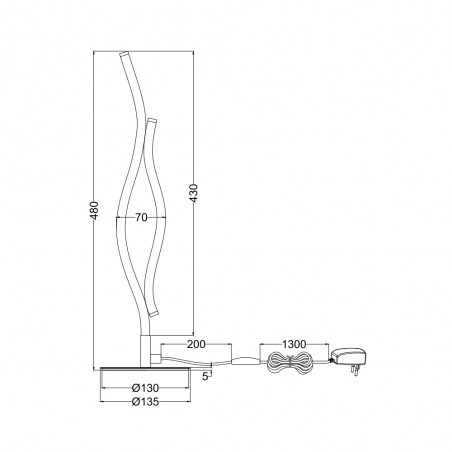 Blaze Dimmbare LED-Tischlampe (8W)