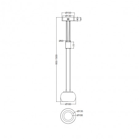 LED Pendant Lamp Madison Opal Dimmable (8W)