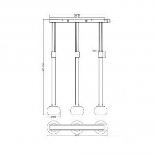 LED Ceiling Track Lamp Madison Dimmable (3x8W)