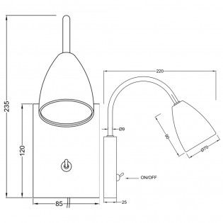 Wall lamp Wanda