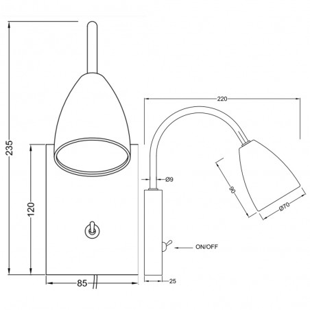 Wall lamp Wanda