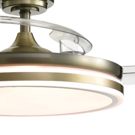 LED-Ventilator mit klappbaren Flügeln Perla Leather CCT (72W)