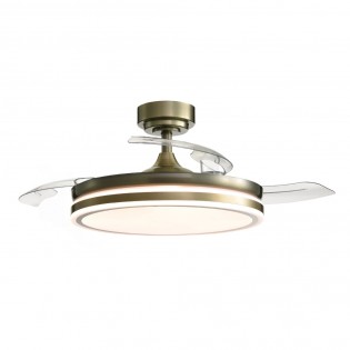 LED fan with retractable blades Perla Leather CCT (72W)