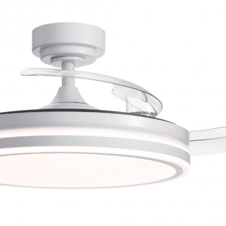 LED-Ventilator mit klappbaren Flügeln Pearl White CCT (72W)