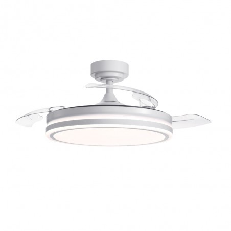 LED-Ventilator mit klappbaren Flügeln Pearl White CCT (72W)
