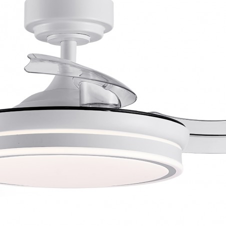 LED-Lüfter mit einziehbaren Flügeln Perla Mini White CCT (46W)