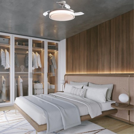 LED-Lüfter mit klappbaren Flügeln Oroel Nickel CCT (45W)